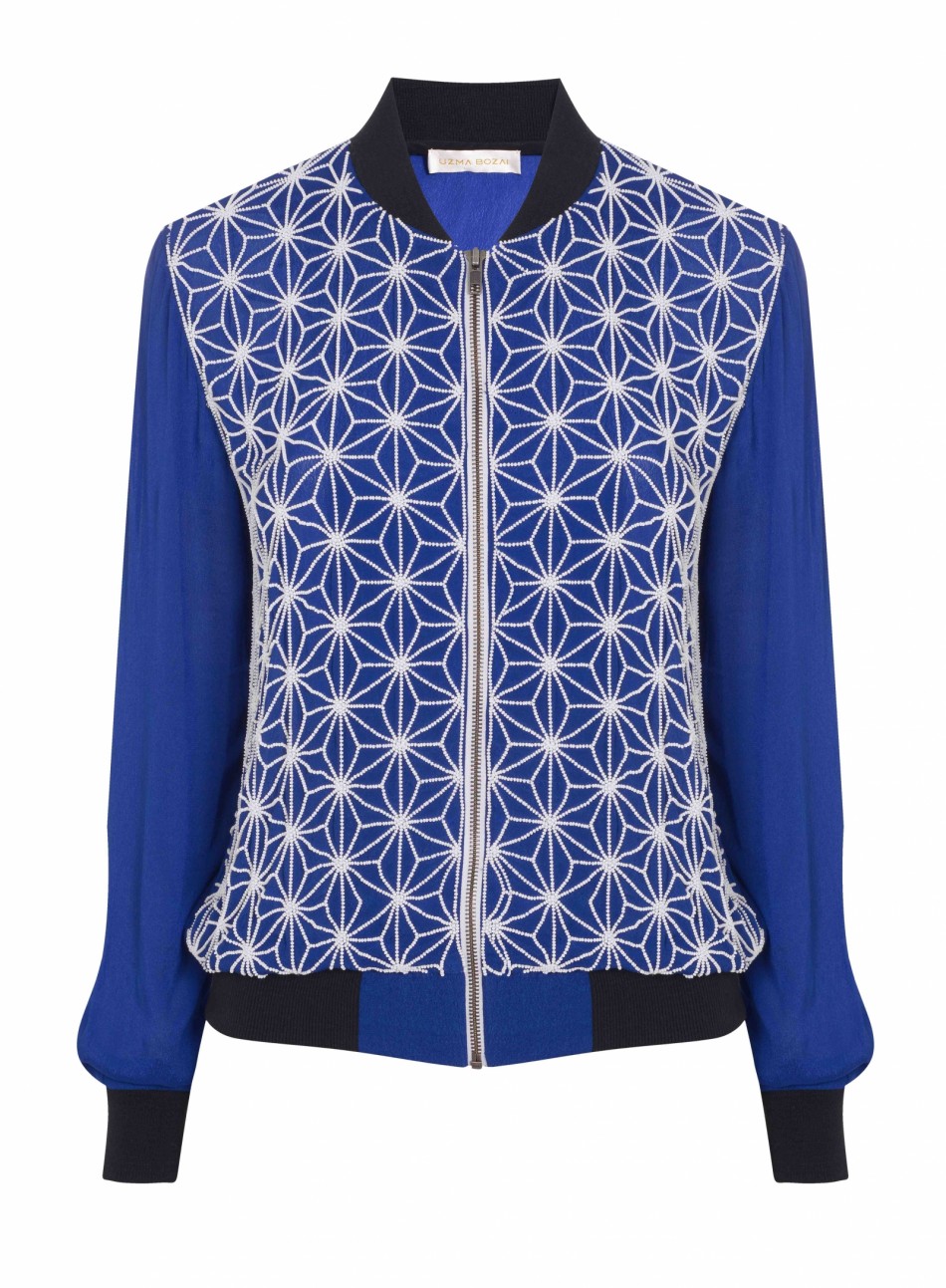 PERSONALISED Ester Jacket Blue and White